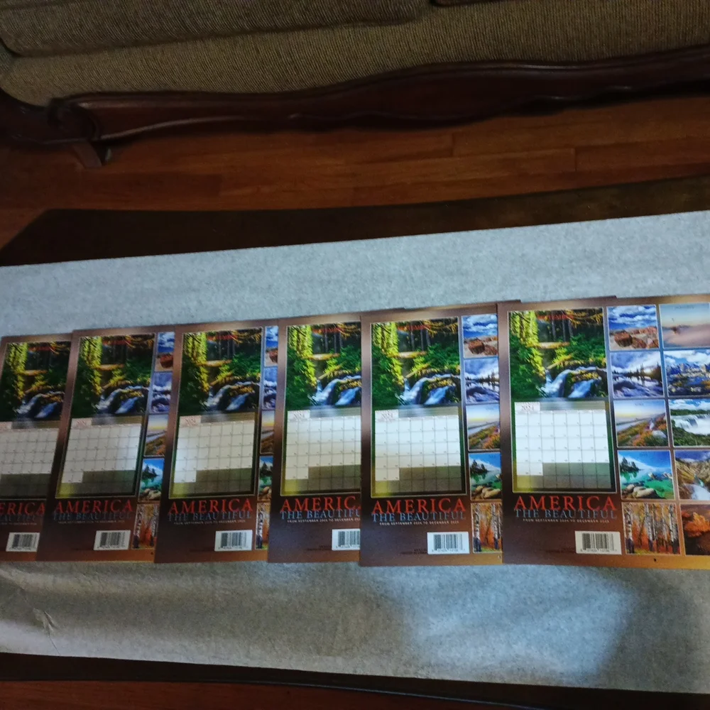 6 Wall Calendars 12 x 12 America the Beautiful 16 Months